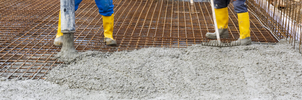Slab mesh on a compacted granular base