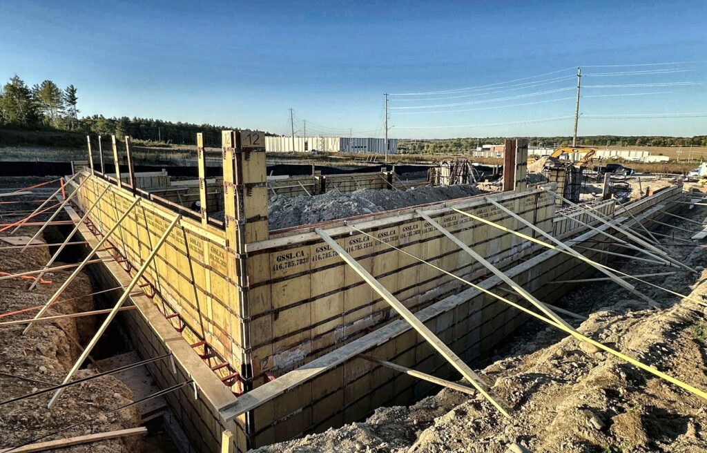 Concrete foundation work by Grand Structural Services, a concrete foundation contractor in Ajax