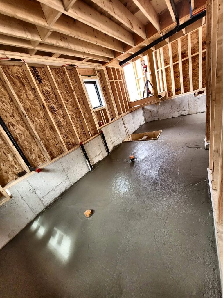 Basement slab pour, Grand Structural Services, Toronto