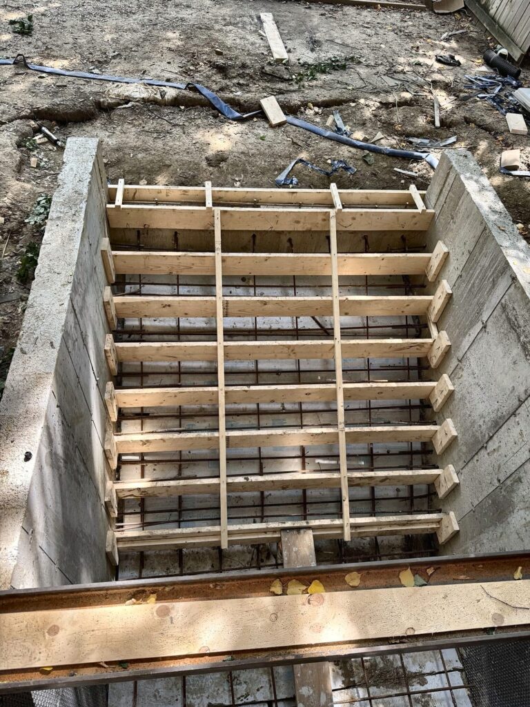 Footing and wall forms, Grand Structural Services, Toronto