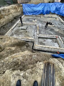Footings formed, concrete footings in Orillia by Grand Structural Services