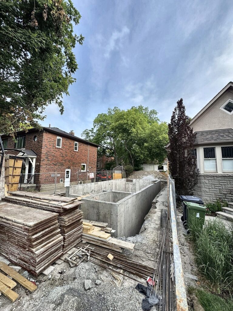 Foundation walls rear addition, Grand Structural Services, Toronto