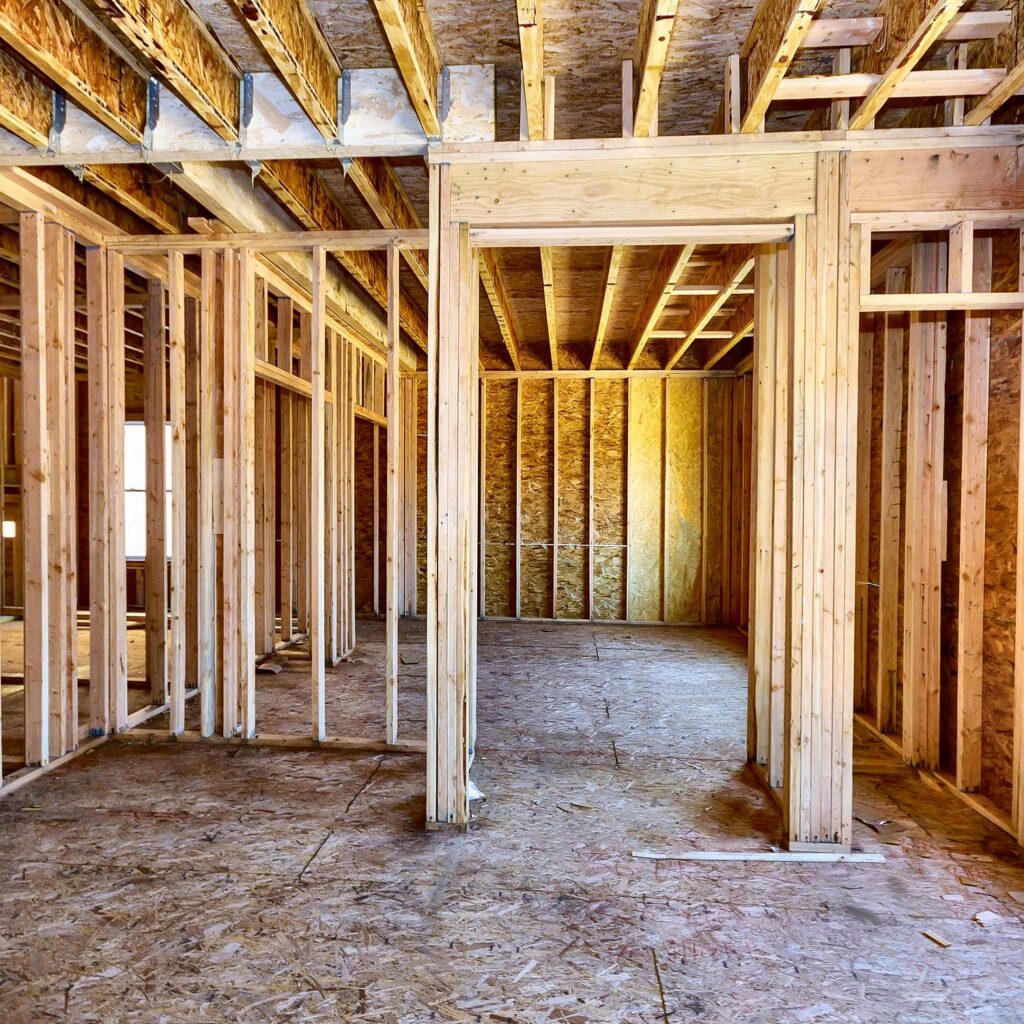 House framing by Grand Structural Services, a concrete foundation contractor in Markham