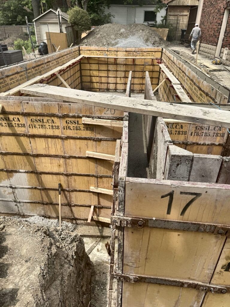 Gssl wall forms numbered, Grand Structural Services, Toronto