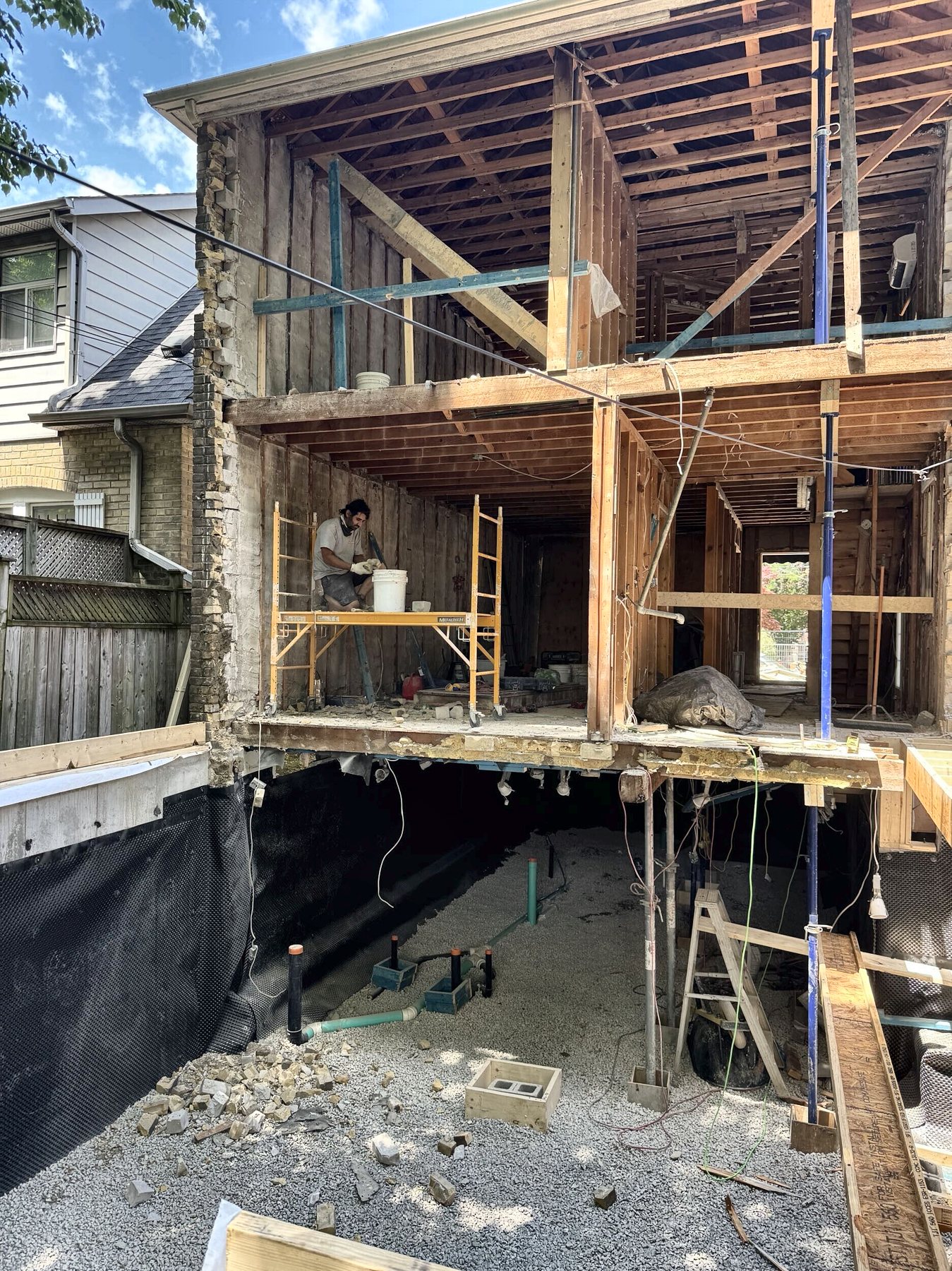 Project rear addition basement, Grand Structural Services, Toronto