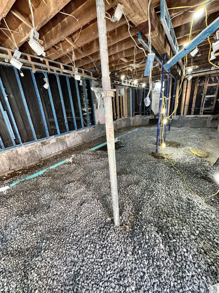 Underpinning shored basement, underpinning and basement lowering in North York by Grand Structural Services