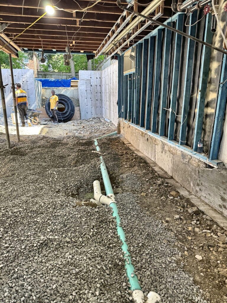 Underpinning under slab plumbing, Grand Structural Services, Toronto